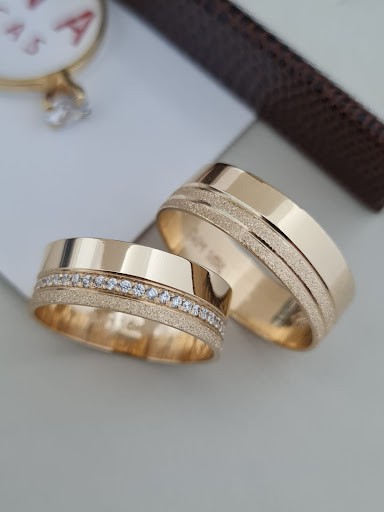 Par de Alianças Tóquio em Ouro18k - 6MM