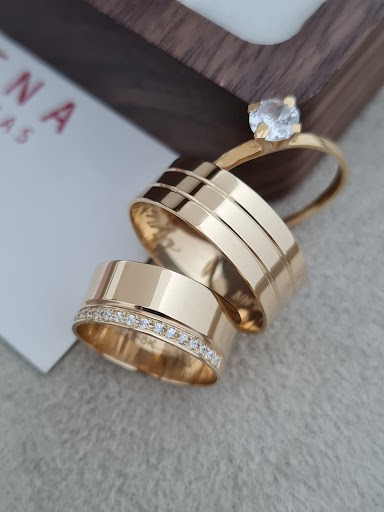 Par de Alianças Annecy em Ouro18k - 7MM
