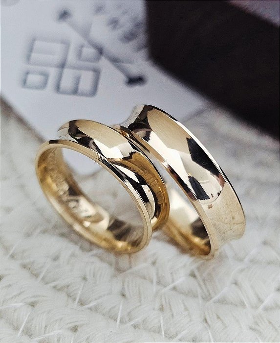 Par de Alianças Milão em Ouro18k - 5MM