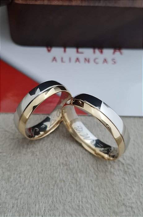 BODAS- Alianças Miami em Ouro18k com 5MM