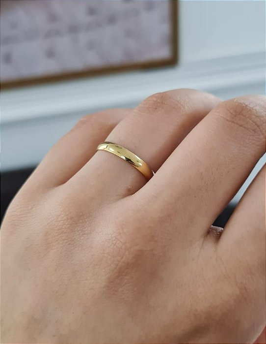 Par de Alianças Miami em Ouro18k - 3MM