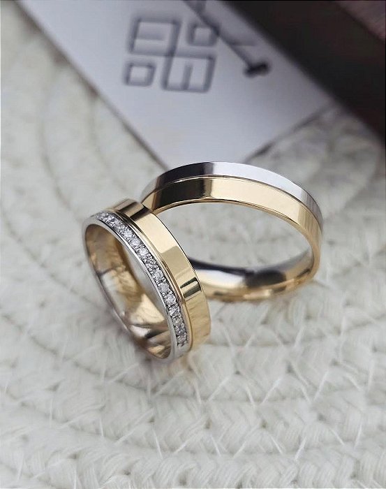 BODAS- Alianças exclusivas Atlanta em Ouro 18k | 5MM