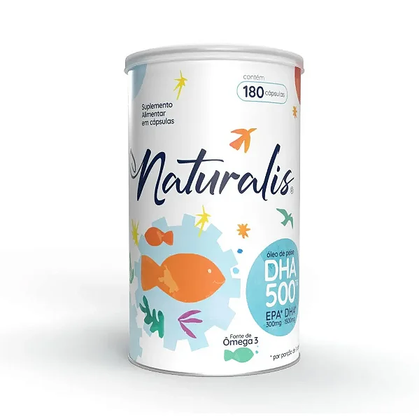 ÔMEGA 3 DHA 500 180 CÁPSULAS NATURALIS