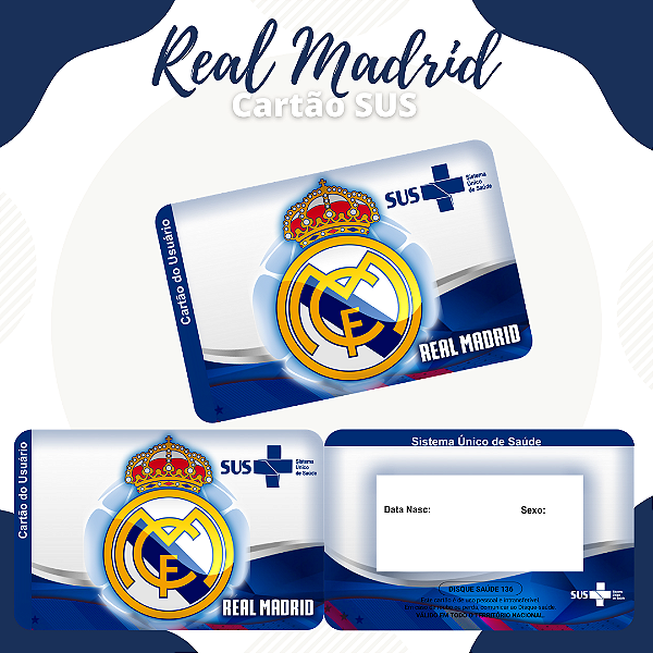 Cartao do SUS REAL MADRID