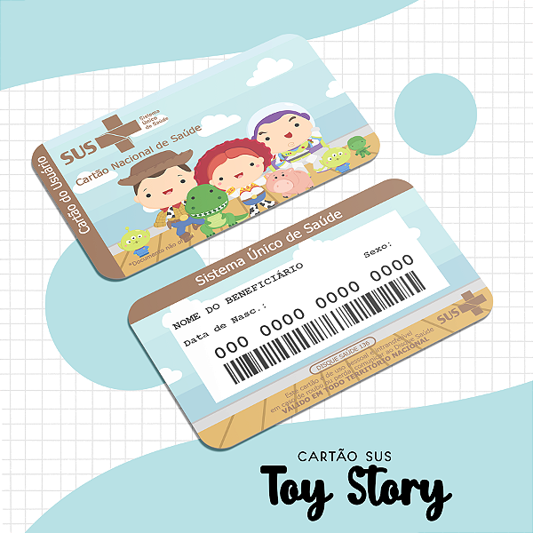 Cartao do SUS TOY STORY