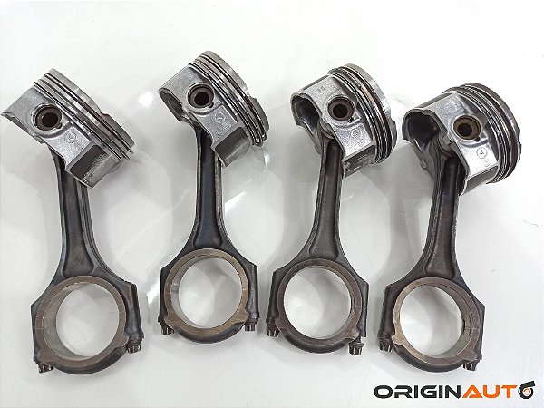 Pistão Biela E Anéis Kit Mercedes C180 C200 M271 1.8 Cgi Un