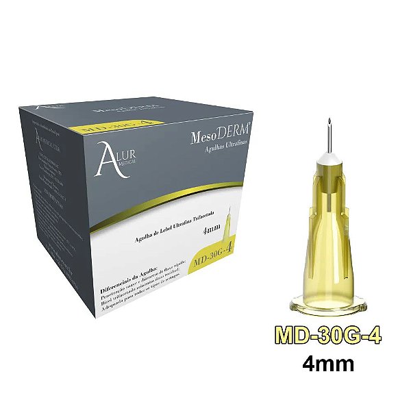 AGULHA LEBEL ULTRAFINA MESODERM 30GX4MM - CX/100 - ALUR