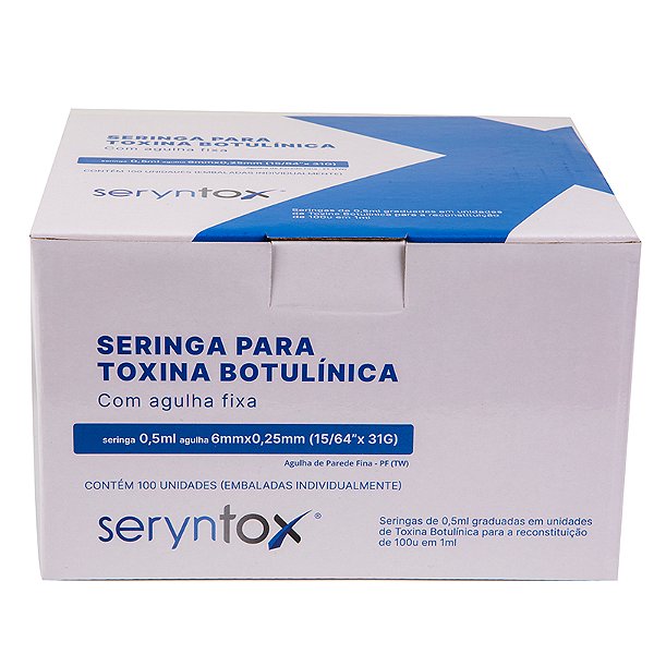 SERINGA 0,5ML PARA 1ML CX/100 - SERYNTOX