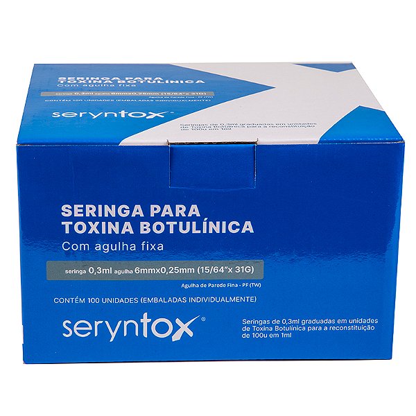 SERINGA DE 0,3ML PARA 1ML CX/100 - SERYNTOX