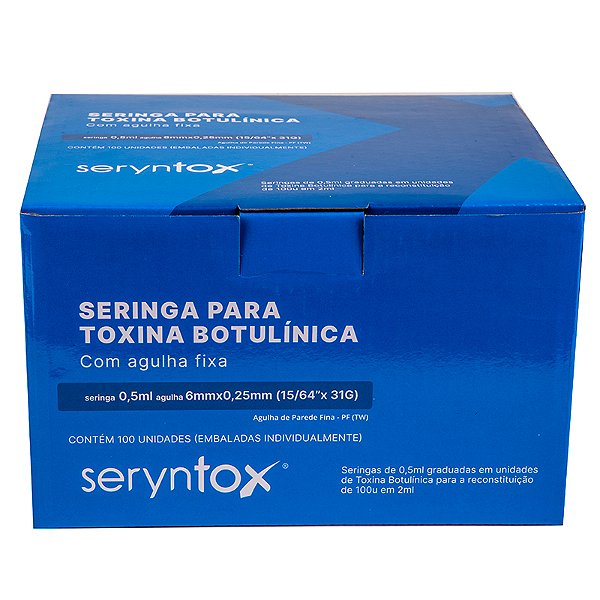 SERINGA DE 0,5ML PARA 2ML CX/100 - SERYNTOX