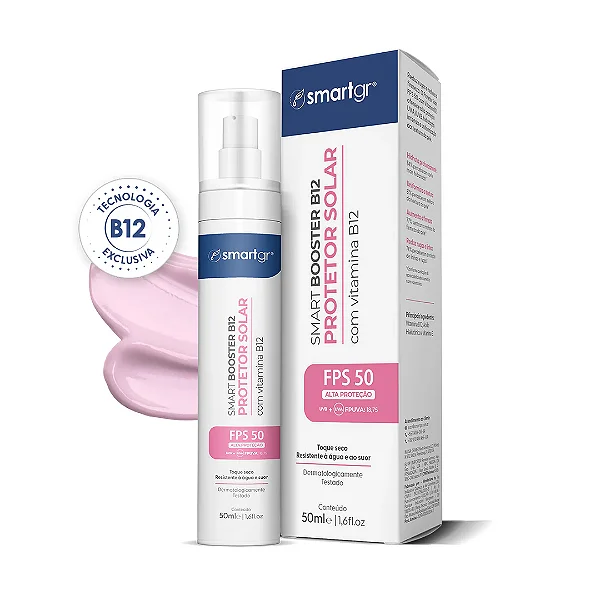PROTETOR SOLAR FPS 50 C/ VITAMINA B12 50ML - SMART