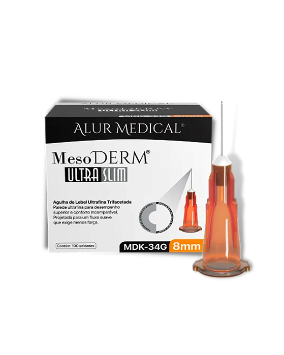 DESATIVAR! AGULHA LEBEL MESODERM 34GX8MM - CX/100 - ALUR