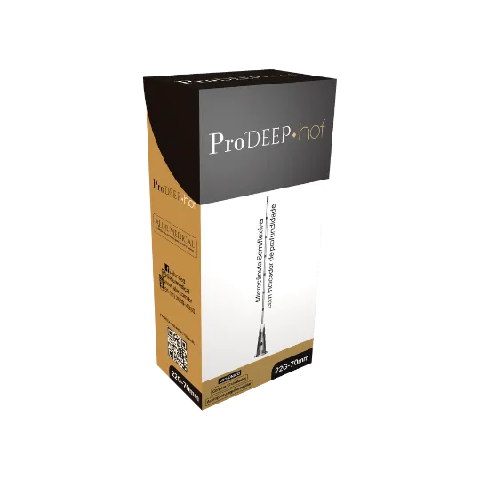 MICROCANULA P/ PREENCHIMENTO DERMICO SEMIFLEXIVEL 22G 70MM HOF - CX/12 - ALUR