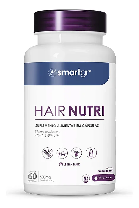 HAIR NUTRI SUPLEMENTO ALIMENTAR EM CAPSULAS 60 CAPSULAS - SMART