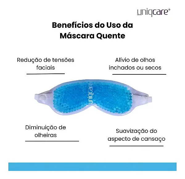 MASCARA TERMICA GEL OLHOS/AZUL - UNIQCARE
