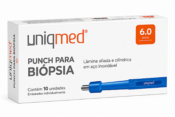 PUNCH P/  BIOPSIA BLISTER INDIVIDUAL 6,0MM – CX/10 - UNIQMED