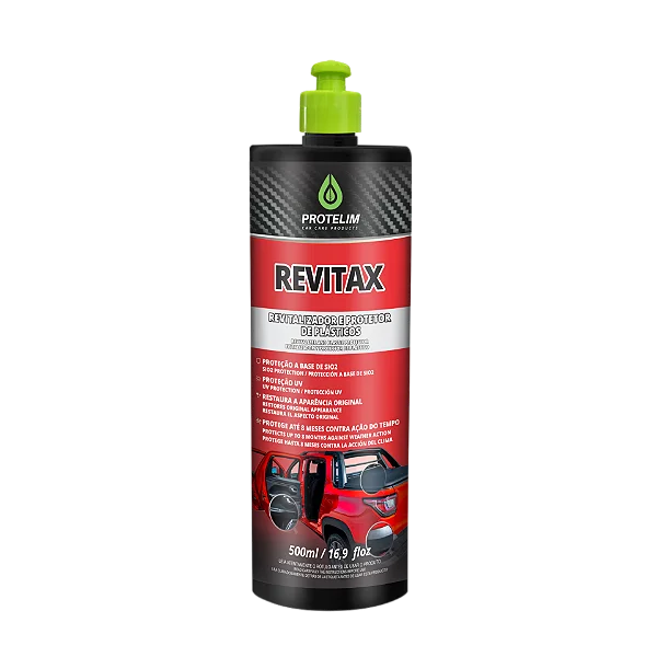 REVITAX – REVITALIZADOR E PROTETOR DE PLÁSTICOS - 500ML