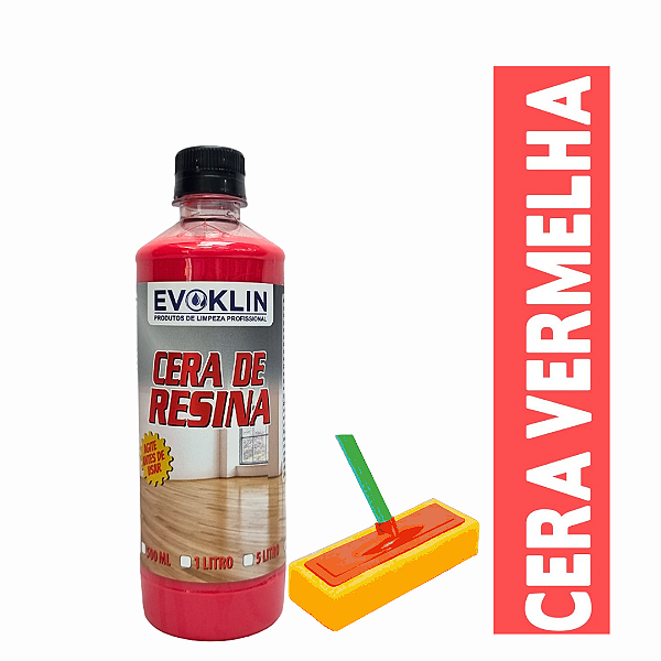 KIT CERA DE RESINA VERMELHA + RODO APLICADOR