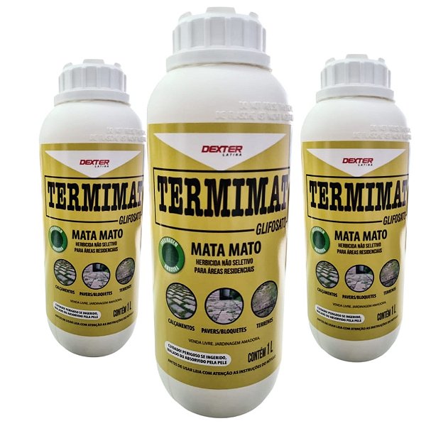 MATA MATO TERMIMAT 1L - KIT COM 3 UNIDADES