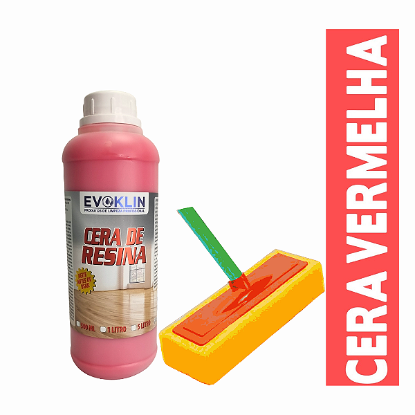 KIT CERA DE RESINA VERMELHA + RODO APLICADOR
