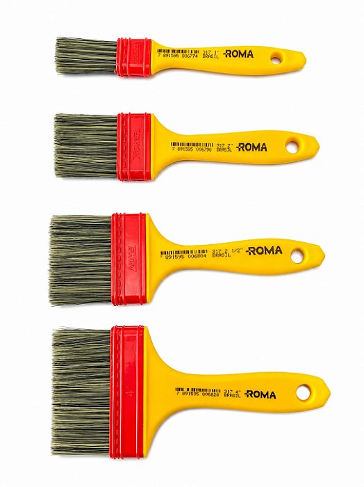 Kit Com 4 Pinceis Roma Trincha