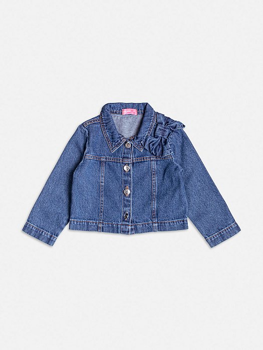 JAQUETA JEANS COM LAÇO MOMI
