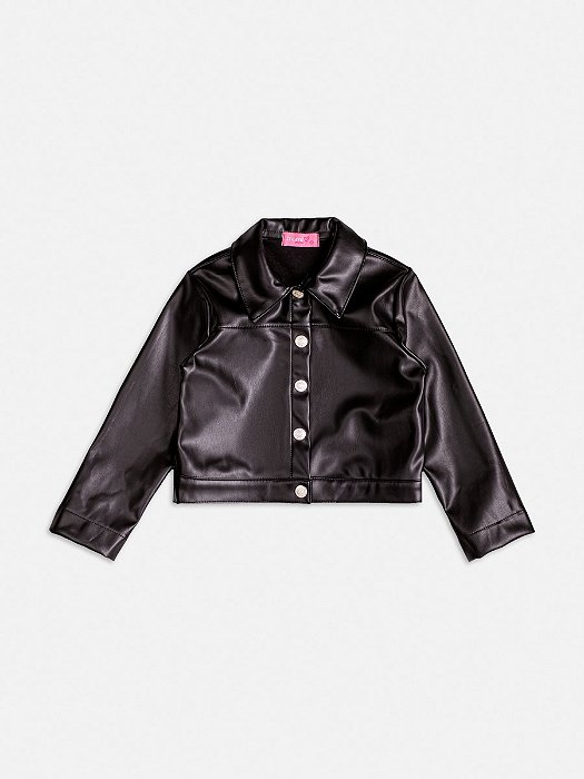 JAQUETA DE COURO PRETO MOMI