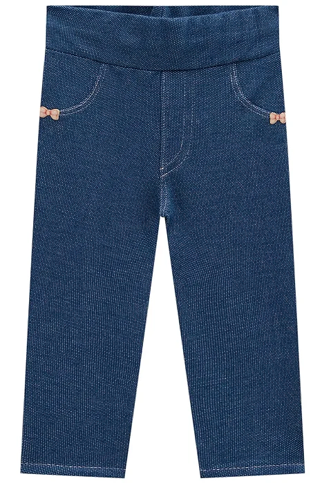 CALÇA EM MALHA DENIM BÁSICA INFANTI