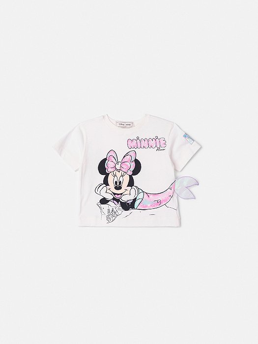BLUSA MANGA CURTA ESTAMPA MINNIE SEREIA ANIMÊ