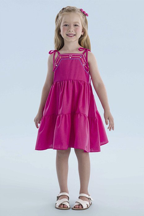 VESTIDO EM TRICOLINE COM AMARRAÇÃO NOS OMBROS MON SUCRÉ