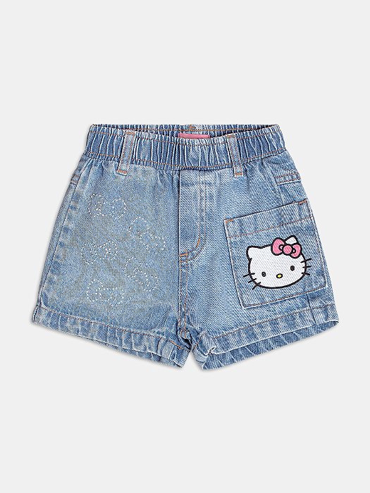 SHORT JEANS ESTAMPA HELLO KITTY MOMI