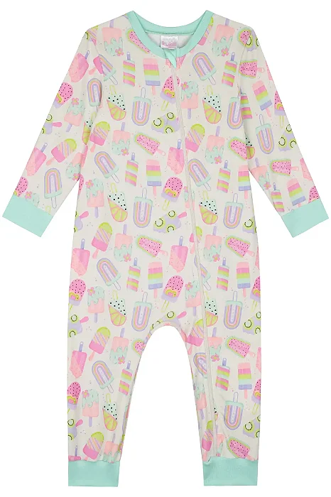 MACACÃO MANGA LONGA SEM PÉ EM MALHA COMFY ESTAMPADO KUKIÊ