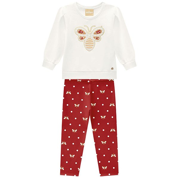 CONJUNTO MOLETOM ESTAMPA ABELHINHA MILON