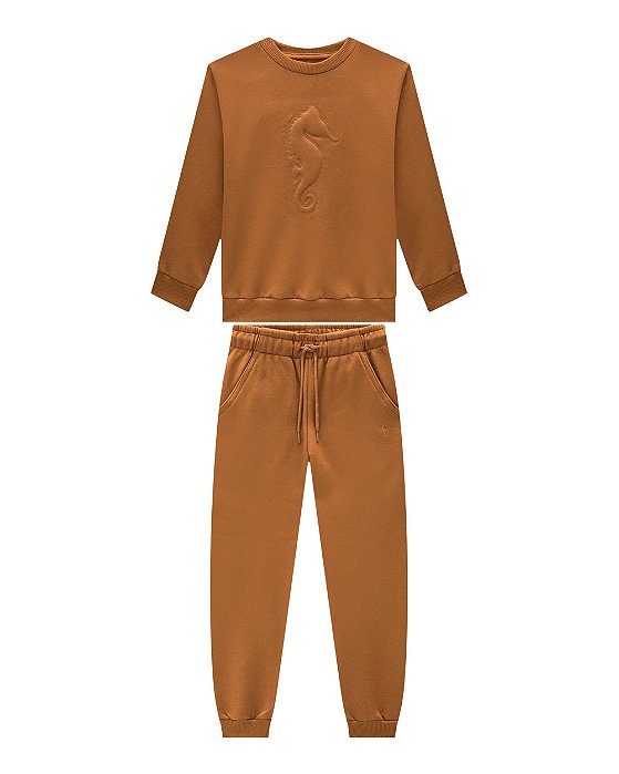 Conjunto Infantil Onda Marinha Inverno Caramelo