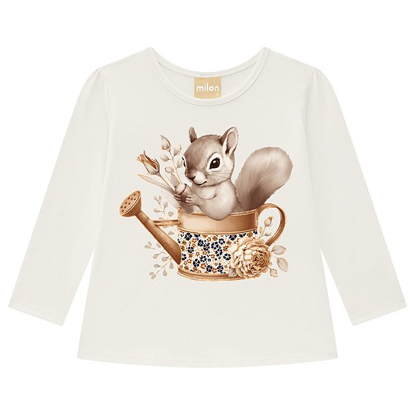 Blusa Infantil Milon Esquilinho Floral Inverno