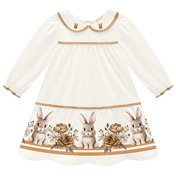 Vestido Infantil Milon Inverno 2026 Coelhinhos