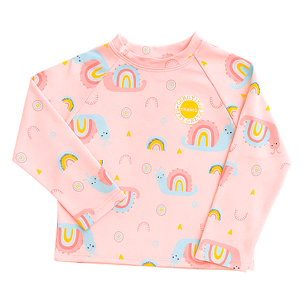 Camiseta Térmica Bebê Caracol Rosa