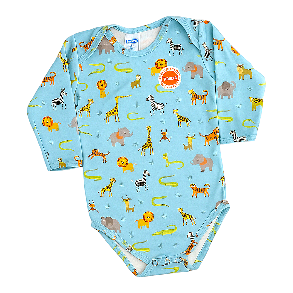 Body Térmico Bebê Safari Azul
