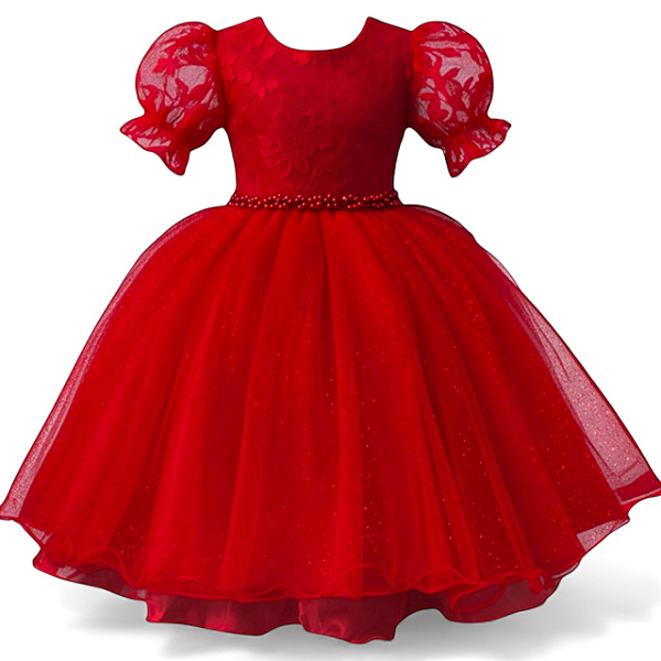 Vestido Vermelho com Renda