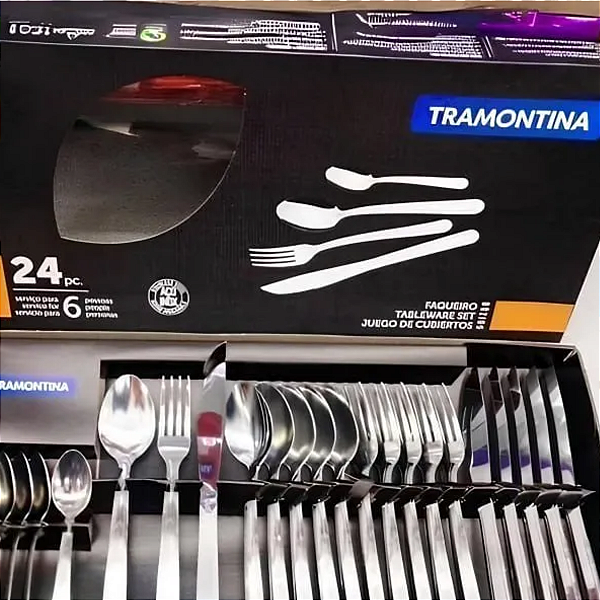 Jogo Talheres Buzios 24 Peças