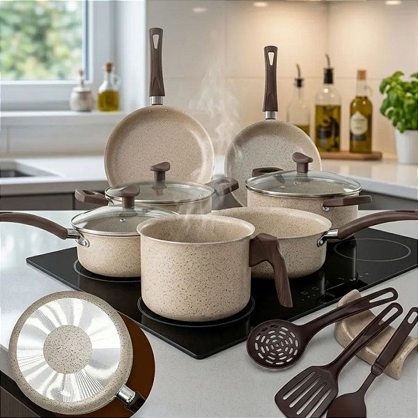 Jogo Panelas Antiaderente 10 Peças