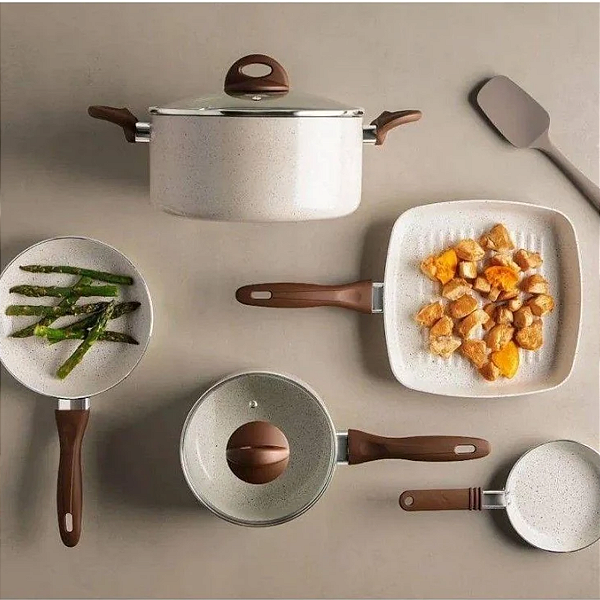 Jogo de Panelas 8 Peças Ceramic Life Smart Plus Brinox