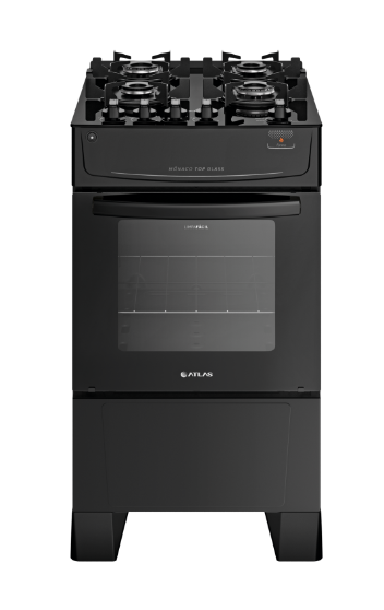Fogao Gas Atlas 4Q Monaco Top Glass Pto 20
