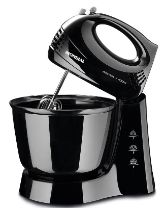 Batedeira Mondial Pratica Preto B-44-B 127V/60Hz .