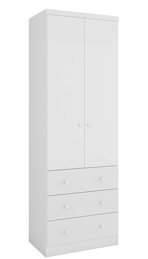 Armario Peroba Smim New 2 Pt - Branco Brilho