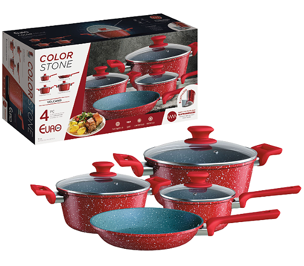 Cj De Panelas Colorstone 4 Pc. Volcano