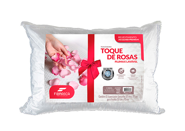 Travesseiro Toque De Rosas Fibrasca 50X70