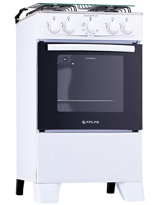 Fogao Gas Atlas 4Q Coliseum Plus Bco 20
