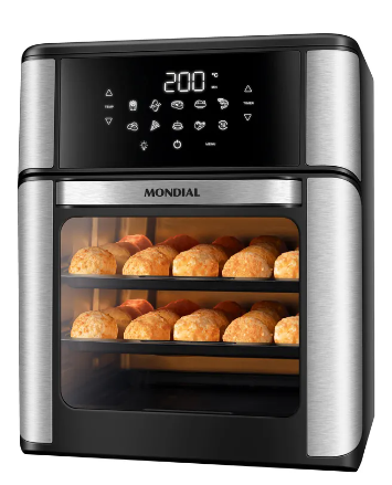 Fritadeira Air Fryer Oven Mondial 12L Pto Afo-12L-Bi 127V/60Hz