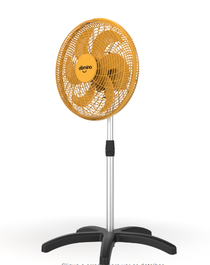 Ventilador Domina Oscilante Coluna 50 Cm 127 V Ouro